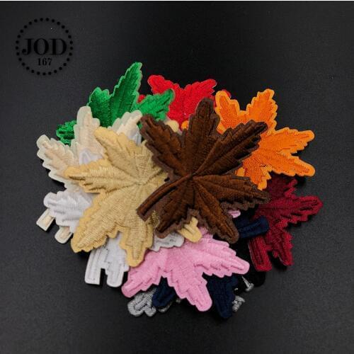 JOD* Australia Maple Leaf Embroidered Iron on Patches for Clothing DIY Stickers Clothes Patch Fabric Badges Applique Application