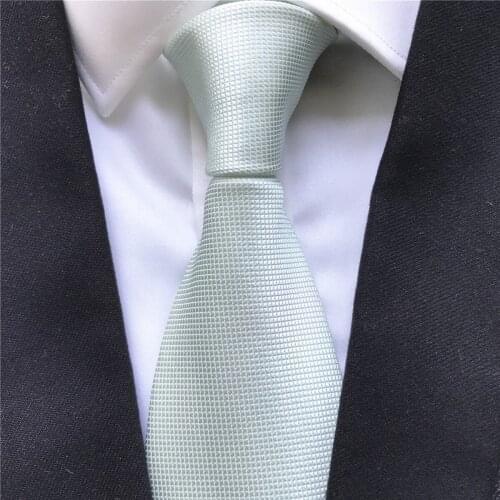 10 cm Width Unique Design Mens Ties Jacquard Woven Neck Tie Light Mint Green Neckties Corbatas for Wedding Party