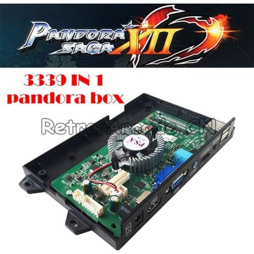 Classic retro arcade game motherboard Pandoras Box 12 XII 3339 in 1 family version with 53 3d games support 4 players