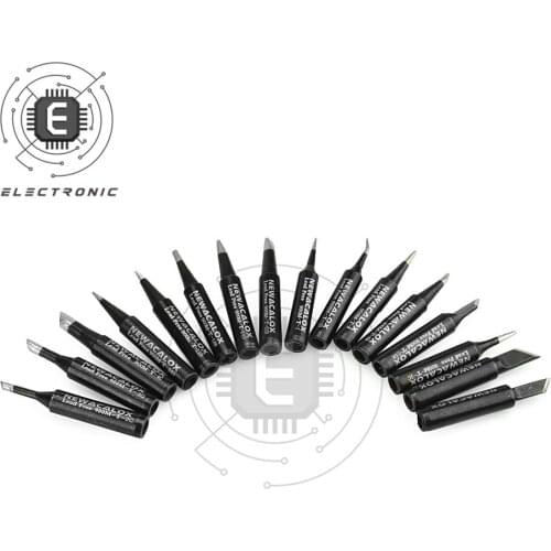 16PCS/Lot Black Metal Soldering Iron Tip Kit 900M-T Series 900M-T-SK 900M-T-2.4D 900M-T-K 900M-T-3C 900M-T-I 900M-T-B