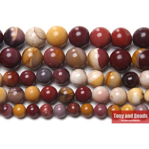 Natural Stone Mookaite Mookite Jaspers Round Beads 15" Strand 3 4 6 8 10 12MM Pick Size For Jewelry Making