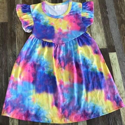 Cool Children Clothes Baby Girl Flutter Summer Robot Red Rose Dark Black Dress