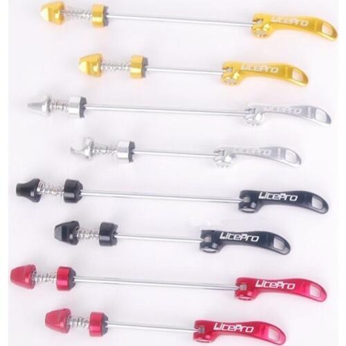 Litepro Folding Bike MTB Mountain Bicycle Steel Quick Release Rod Hub Lever Gold Silver Red Black 74/100/130/135mm