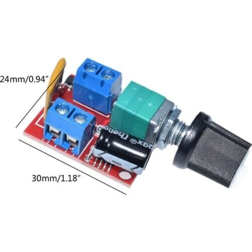 Mini 5A PWM 90W DC Motor Speed Controller Module Speed Control Switch LED Dimmer C90D