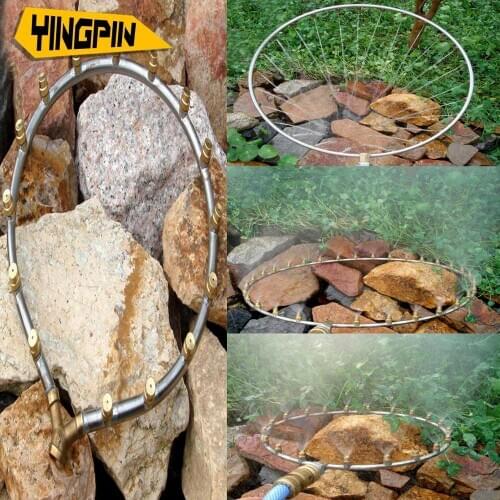 Multi-head stainless steel ring annular low pressure sprayer nozzle garden roof cooling dust removal humidification spray head