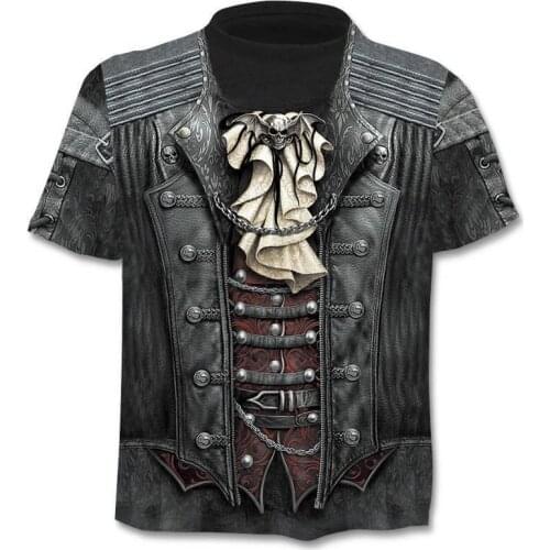 New Hot Summer Classic Street MenS 3d Printing Skull Plus Size T-Shirt Fashion O-Neck Short Sleeve Hip Hop All-Match Trend Tops