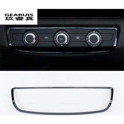 Car styling Interior Console Panel Air Condition Switch Cover Trim stainless steel Accessories For Audi A3 8V 2014-2017 Year