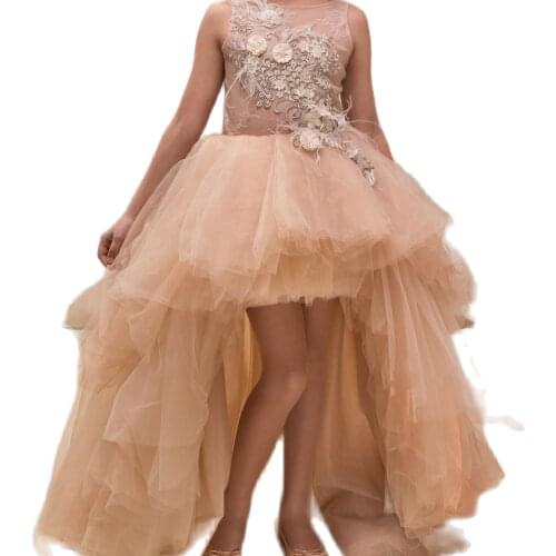 Stunning High Low Kids Pageant Dress Prom Dresses for Girls Aged 2 4 6 7 8 9 10 11 12 14 Years