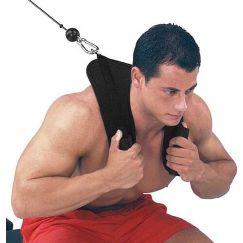 Portable Fitness Grip Strap Gym Fitness Abdominal Crunch U Shape Double Grip Handle Pull Belt Shoulder Strap Fitness Accessories