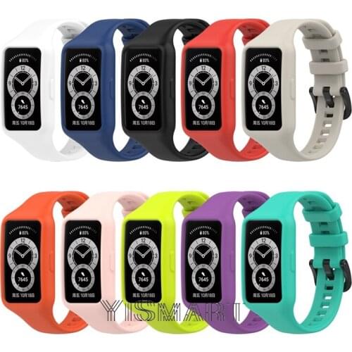 Integrated Strap For Huawei Band 6 pro Silicone Sport Smartwatch Wristband Replacement Watch Band for Honor band 6 Bracelet