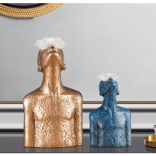 Modern Home Decoration Resin Character Large Sculpture Artwork Interior Decoration Accessories Living Room Office Craft Gift