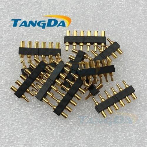 Tangda pogo pin connector 6pin 6p 1.8*8mm spring pin Connectors pogopin high current connectors thimble Free Shipping A