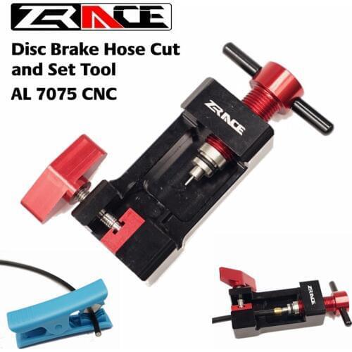 ZRACE MTB Bicycle Cuttable Hydraulic Disc Brake Hose Cut and Set Tool, Hose Cutting & Insert & Olive & Connector Insert Tool