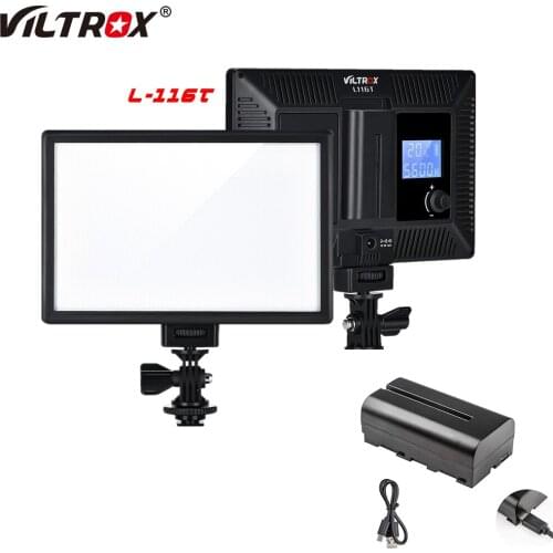 Viltrox LED Video Light Ultra thin LCD Bi-Color Dimmable LED Lighting Lamp Panel Camera Lamp With battery For Canon Nikon Camera