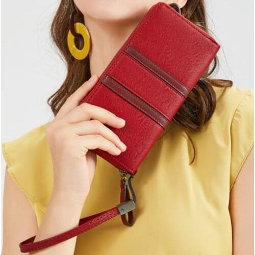Vintage Card Holder Women Long Wallets Ladies Handbags with PU Leather Zipper Coin Pockets Multi Card Purse for Female sac femme