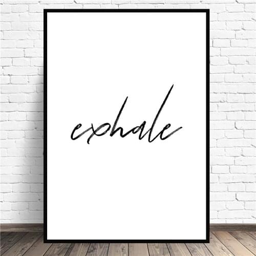 EXHALE Canvas Wall Minimalist Quotes Art Print Modern Poster Wall Pictures Living Room Decor