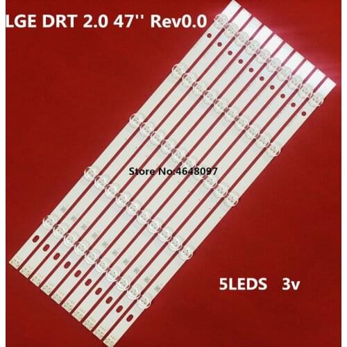 Substituição conduzida da tira da luz de fundo para lg 47ln5460 innotek pla2.0 47 inch 1led = 3v