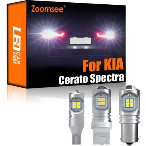 Zoomsee 2Pcs White Reverse LED For KIA Cerato Spectra 2003-2017 Canbus Exterior Backup No Error Rear Tail Bulb Light Auto Lamp