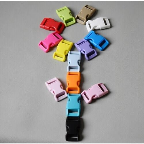 20 Pcs Plastic Quick side release curved buckles durable for security lock puppy cat collars diy parts