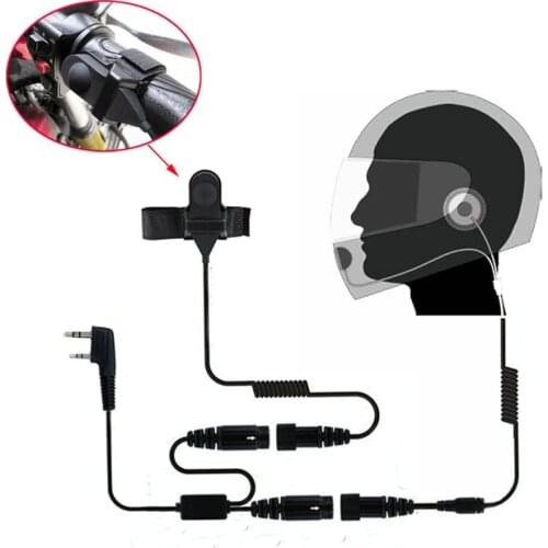 2Pin PTT Motorcycle Helmet Headset Earpiece for KSUN TYT quansheng Baofeng Walkie Talkie accessories earphone