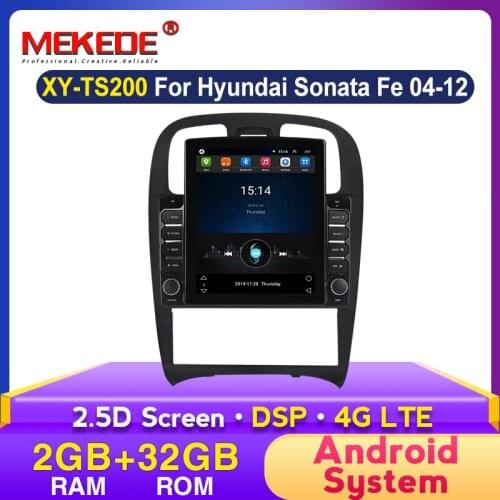 MEKEDE car radio multimedia video player for Hyundai Sonata Fe 2004-2012 support carplay BT WIFI DSP rearview camera