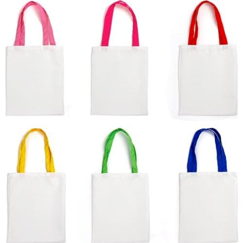 Free Shipping 10pcs/lot Blank Sublimation Multiple Color Strap Bag For Sublimation INK Print DIY Heat Press Printing Transfer