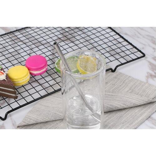 Free Shipping 1000pcs/lot 200x6x0.3mm Straight Stainless Steel Straw drinking straw 8" Length lin2515