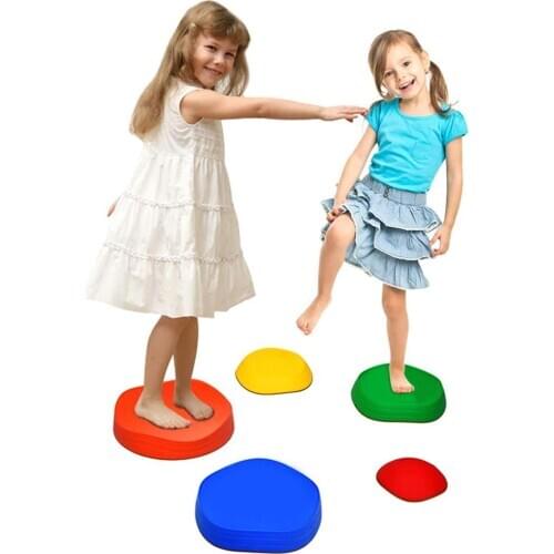Kids Balance Stepping Stones Non-Slip Stackable Portable Wave Blocks for Exercise Balance & Coordination