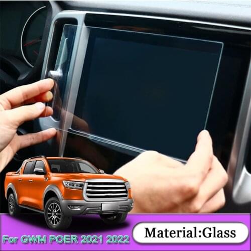 For Great Wall GWM POER cannon 2021 2022 GPS Navigation Screen Film Dashboard Glass Display Screen Film Climate Control Sticker
