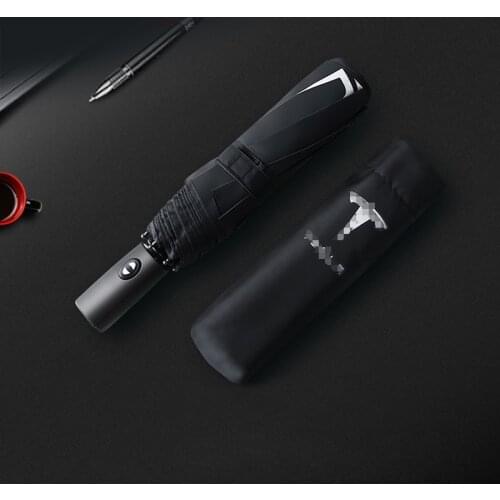 For tesla model 3 x s y car style three-fold double-layer umbrella-proof layer wind-proof automatic sun umbrella beach