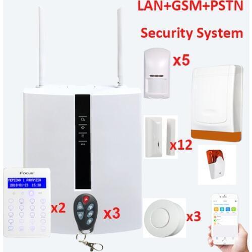 FC7688Plus Home Security Alarm System 8+88 wired zones LAN GSM PSTN APP Control