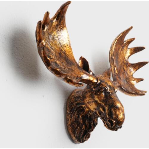 Deer head hanging creative personality American retro lucky animal head head coverings barber shop wall art craft dies spinner