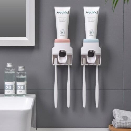 Creative Wall Mount Automatic Toothpaste Dispenser Waterproof Lazy Toothpaste Squeezer Toothbrush Holder Bathroom Accessories