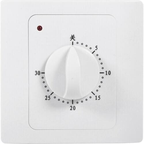 Top Deals Ac 220V 10A 30Min Countdown Timer Switch Electric Digital Time Plug Control Switch Timer Socket Knob Style Mechanical