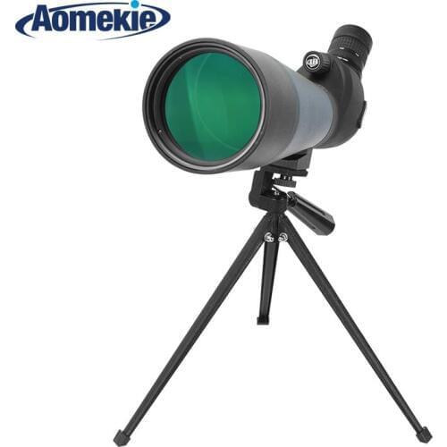 AOMEKIE 20-60X80 Zoom Spotting Scope FMC Lens Bak4 Prism Bird Watching Hunting Waterproof Monocular Telescope with Tripod