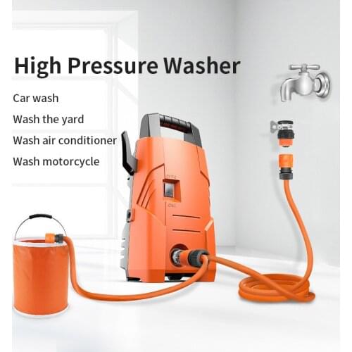 High-Pressure Washer Household High-Pressure Car Washer Fully Automatic Car Washer Portable Car Wash Pump Garden Cleaning Tool