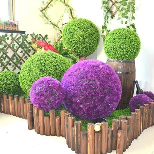 New Green Grass Ball Plastic Plant Ornament Party Decoration Garden Decor Wedding Decoration Artificial Flowers