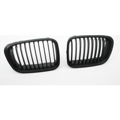 Front Euro Matte Black Kidney Grille For BMW E46 3 Series 4 Doors Model 1999-2001