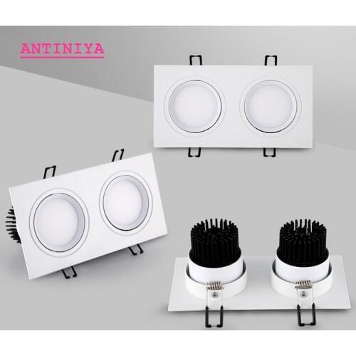 High quality Dimmable LED COB Spotlights Ceiling lamp AC85-265V 8W12W/16W24W Aluminum recessed Downlights round LED panel light