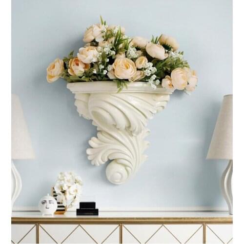 SIMPLE NORDIC WALL HANGING VASE RESIN CRAFTS WALL DECORATION FAKE FLOWERPOT HOTEL HOME LIVINGROOM SOFA BACKGROUND MURAL ORNAMENT