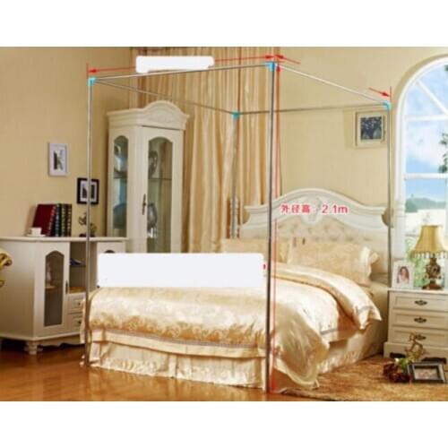 Canopy Stainless Steel Bold Mosquito Nets Bracket Poles Twin Full Queen Calking