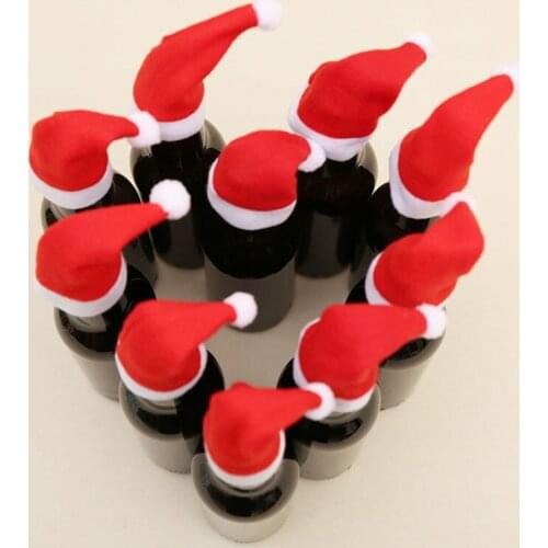 1pcs Christmas decorations for home mini cap tableware Cutlery holder bags christmas hat navidad natal christmas table decor