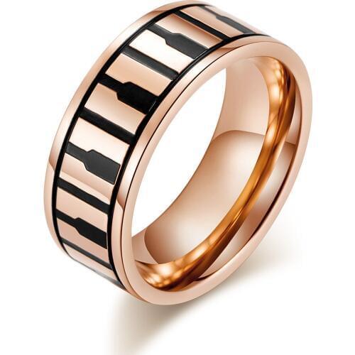 Rose Gold Silver Color Piano Keyboard Rings For Women Men Musical Instrument New Fashion Trendy Unisex Jewelry Anniversary Gift
