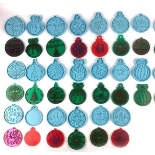 Silicone Moulds Christmas Ball Keychain Resin Crafts Resin Molds for Epoxy Crystal Jewelry Pendant Earrings Necklace Making