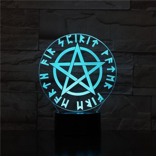 3D Israel Flag Geometry Hexagon LED Night Light USB Table Lamp Bedside Home Decor Creative 7 Colors Gradients Atmosphere 1764