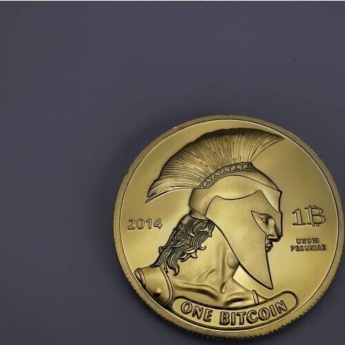 The Internet theme one bitcoin badge 24k real gold plated metal coin souvenir Home decoration Accessories