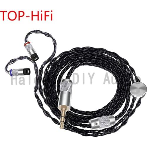 TOP-HiFi 3.5/2.5/4.4mm Balanced 7nOCC Silver Plated Headphone Upgrade Cable For IE80 IE8 IE8I IE80S