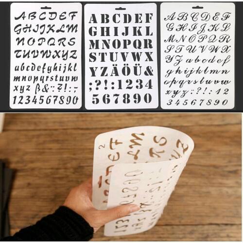 USA Alphabet letter stencil thin plastic letter and number paint art craft Gift