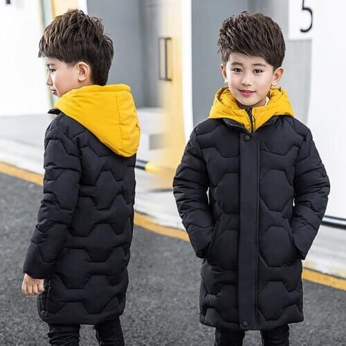 Boys Thicken Warm Winter Clothing Hooded Thick Coat Teenager Boys Children Fashion Outwear Jacket Winter Down Coat Clothes