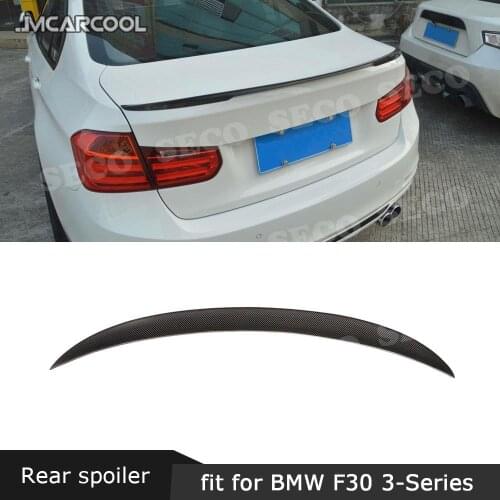 Carbon fiber Rear spoiler Trunk Trim wings for BMW 3 Series F30 F80 M3 320i 328i 335i 2012-2018 P Style FRP Boot Duck Spoiler